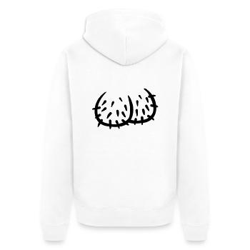 Penis - Unisex Premium Bio Zip Hoodie - Weiß - Hinten - Thijin (182cm)