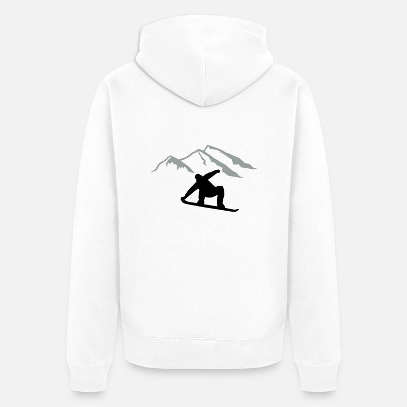 Snowboard - Veste à capuche bio Premium Unisexe - blanc