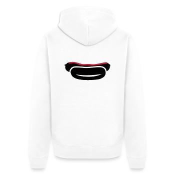 Saucisse - Veste à capuche bio Premium Unisexe - blanc - Dos - Thijin (182cm)