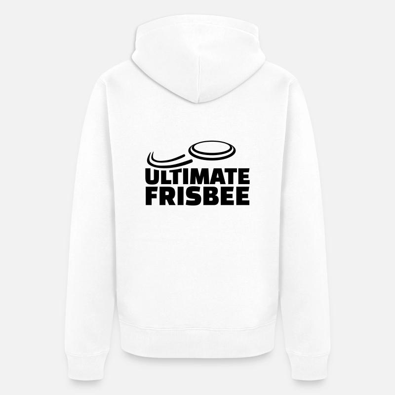 Frisbee - Unisex Premium Bio Zip Hoodie - Weiß