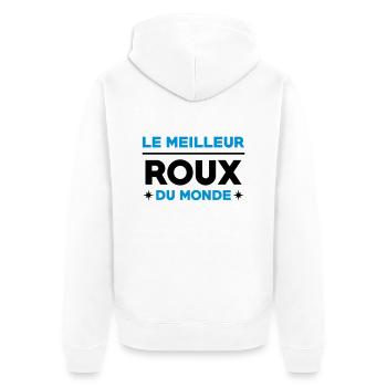 Roux / Rousse / Rousseur / Style / Mode / Rouquine - Veste à capuche bio Premium Unisexe - blanc - Dos - Thijin (182cm)