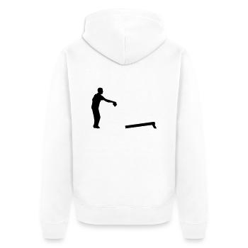 Cornhole - Unisex Premium Organic Zip Hoodie - white - Back - Thijin (182cm)
