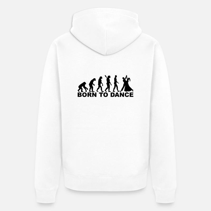 Tanzen - Unisex Premium Bio Zip Hoodie - Weiß