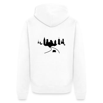 ville - Veste à capuche bio Premium Unisexe - blanc - Dos - Thijin (182cm)