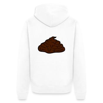 Fladen petite merde merde tas Kot odeur dégoûtante - Veste à capuche bio Premium Unisexe - blanc - Dos - Thijin (182cm)