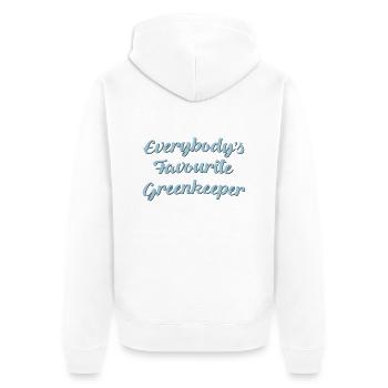 Everybodys favourite greenkeeper funny t - Unisex Premium Organic Zip Hoodie - white - Back - Thijin (182cm)