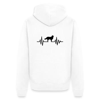 Bernese mountain - Unisex Premium Organic Zip Hoodie - white - Back - Thijin (182cm)