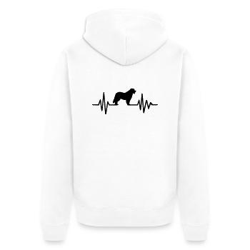 Leonberger - Unisex Premium Bio Zip Hoodie - Weiß - Hinten - Thijin (182cm)
