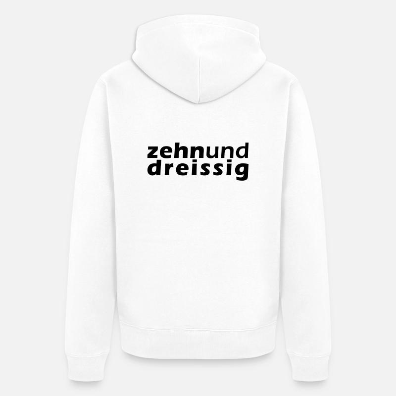 40er Geburtstag - Unisex Premium Bio Zip Hoodie - Weiß