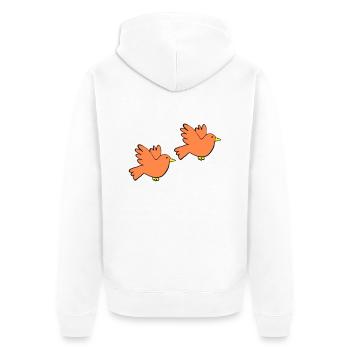 Couleurs d’oiseaux 2 - Veste à capuche bio Premium Unisexe - blanc - Dos - Thijin (182cm)