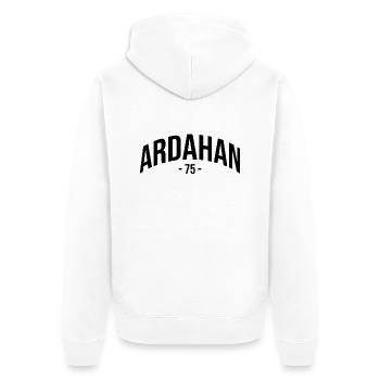 Ardahan 75 Türkei Turkiye Geschenk Ardahanli TR - Unisex Premium Bio Zip Hoodie - Weiß - Hinten - Thijin (182cm)