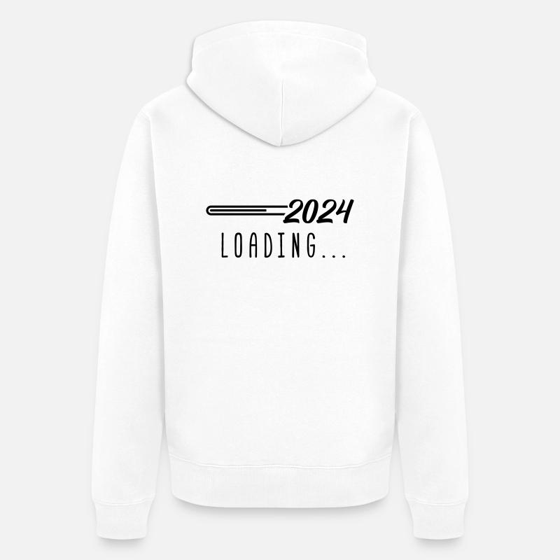 2024 loading - Unisex Premium Bio Zip Hoodie - Weiß