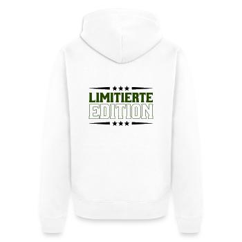 Limited Edition - Unisex Premium Organic Zip Hoodie - white - Back - Thijin (182cm)