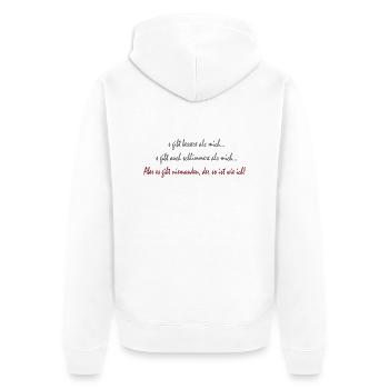 Il n’y a personne comme moi - Veste à capuche bio Premium Unisexe - blanc - Dos - Thijin (182cm)