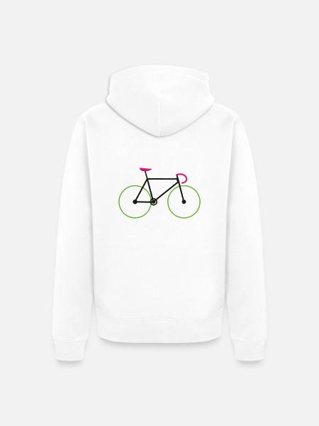 rennrad f3 - Unisex Premium Bio Zip Hoodie - Weiß