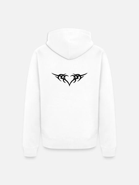 Tribal - Unisex Premium Organic Zip Hoodie - white