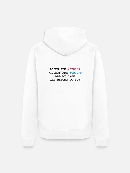 NERD HUMOR: Love letter - Unisex Premium Organic Zip Hoodie - white