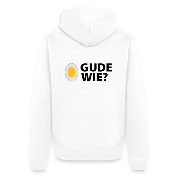 Ei Gude wie - Hessen - Unisex Premium Bio Zip Hoodie - Weiß - Hinten - Thijin (182cm)