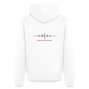 Männer T-Shirt - Unisex Premium Bio Zip Hoodie - Weiß - Hinten - Thijin (182cm)