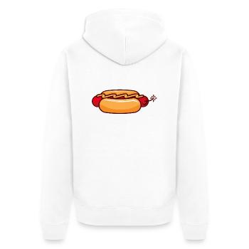 Dynamite-Hot Dog- tshirt-cool-sympa - Veste à capuche bio Premium Unisexe - blanc - Dos - Thijin (182cm)