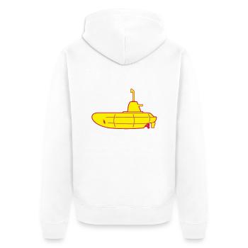 2 colours - Gelbes U-Boot - Yellow Submarine - Unisex Premium Organic Zip Hoodie - white - Back - Thijin (182cm)