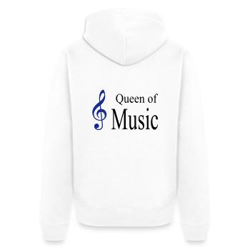 musik - Unisex Premium Bio Zip Hoodie - Weiß - Hinten - Thijin (182cm)