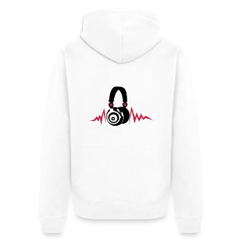egaliseur casques dj audio music zik14 - Veste à capuche bio Premium Unisexe - blanc - Dos - Thijin (182cm)