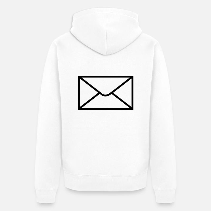 mail_post__f1 - Unisex Premium Bio Zip Hoodie - Weiß
