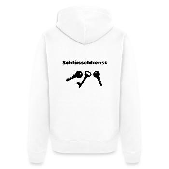Schlüsseldienst - Unisex Premium Organic Zip Hoodie - white - Back - Thijin (182cm)