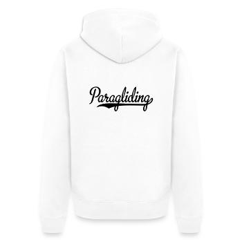 Paragliding - Unisex Premium Bio Zip Hoodie - Weiß - Hinten - Thijin (182cm)