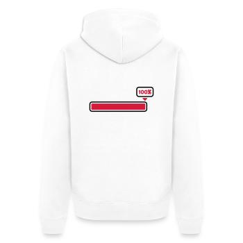 100 % - Unisex Premium Organic Zip Hoodie - white - Back - Thijin (182cm)