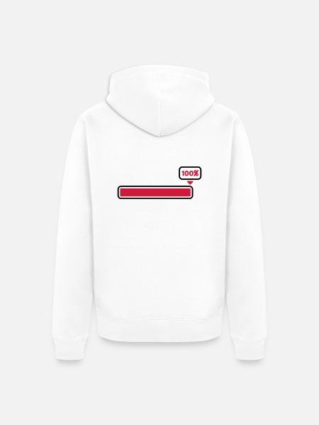 100 % - Unisex Premium Bio Zip Hoodie - Weiß