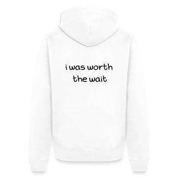 Baby - Unisex Premium Organic Zip Hoodie - white - Back - Thijin (182cm)