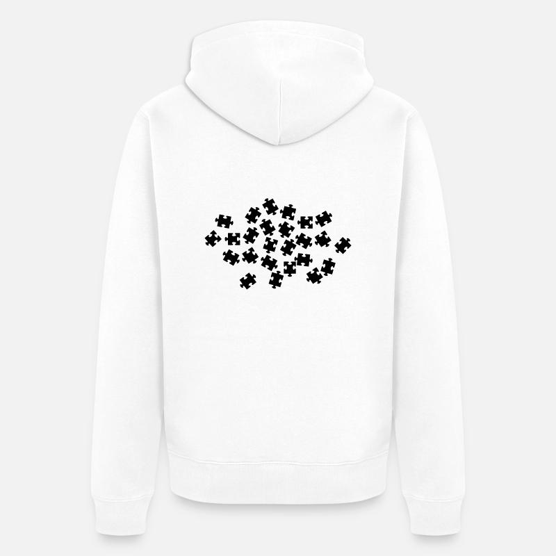 Puzzle - Unisex Premium Bio Zip Hoodie - Weiß