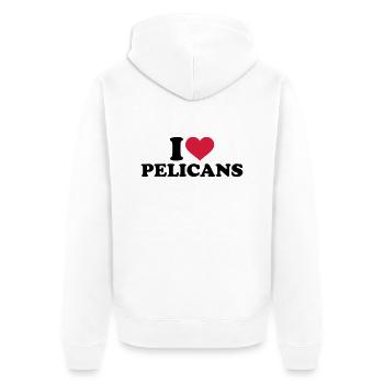 I love pelicans - Veste à capuche bio Premium Unisexe - blanc - Dos - Thijin (182cm)