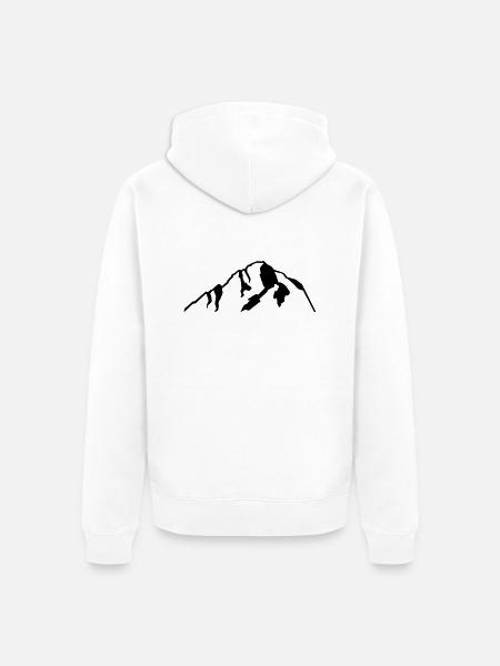 Mont Blanc - Unisex Premium Organic Zip Hoodie - white