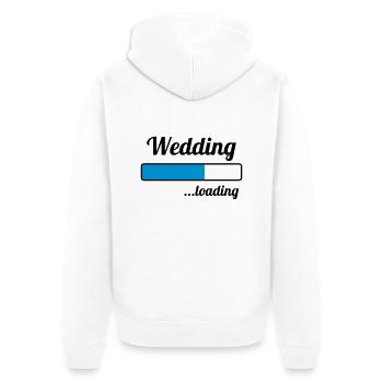 Wedding ...loading - Veste à capuche bio Premium Unisexe - blanc - Dos - Thijin (182cm)