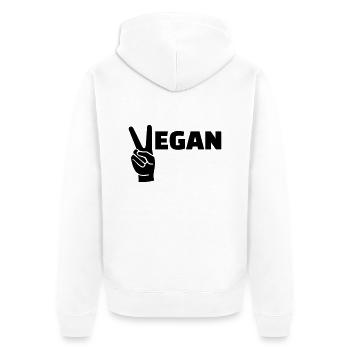 Vegan - Veste à capuche bio Premium Unisexe - blanc - Dos - Thijin (182cm)