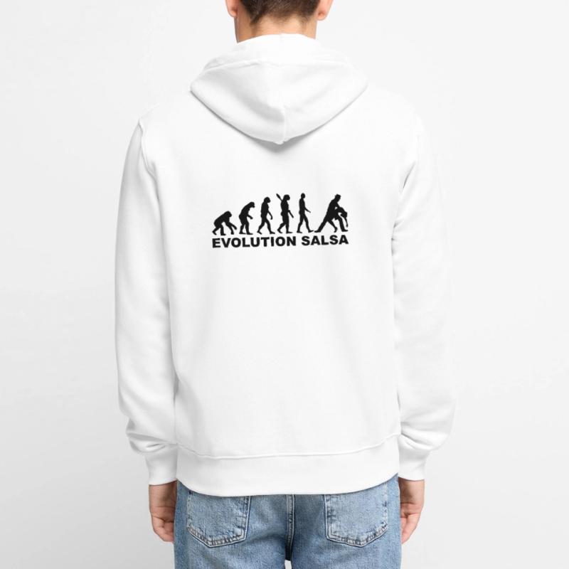 Evolution Salsa Unisex Premium Organic Zip Hoodie