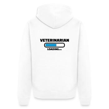 Veterinarian - Unisex Premium Organic Zip Hoodie - white - Back - Thijin (182cm)