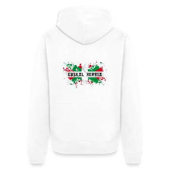 euskal herria - pays basque 59 - Veste à capuche bio Premium Unisexe - blanc - Dos - Thijin (182cm)