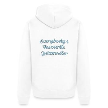 Everybodys favourite quizmaster funny te - Unisex Premium Organic Zip Hoodie - white - Back - Thijin (182cm)