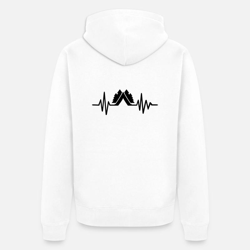 Camping - Unisex Premium Bio Zip Hoodie - Weiß