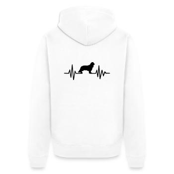 Cavalier King Charles - Unisex Premium Organic Zip Hoodie - white - Back - Thijin (182cm)