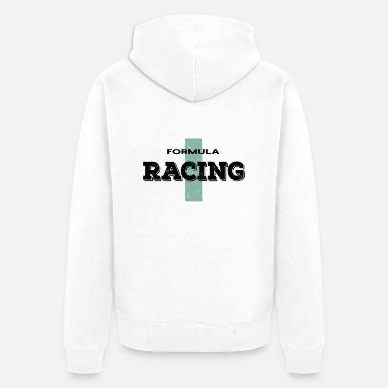 Course de Formule - Veste à capuche bio Premium Unisexe - blanc