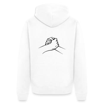 mains - Veste à capuche bio Premium Unisexe - blanc - Dos - Thijin (182cm)