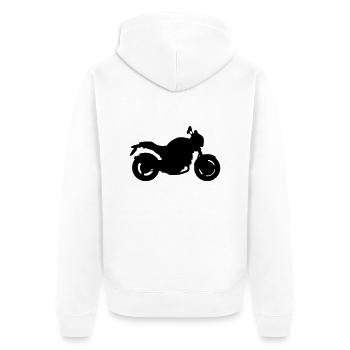  Monster - Unisex Premium Bio Zip Hoodie - Weiß - Hinten - Thijin (182cm)