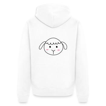 Mouton mignon - Veste à capuche bio Premium Unisexe - blanc - Dos - Thijin (182cm)