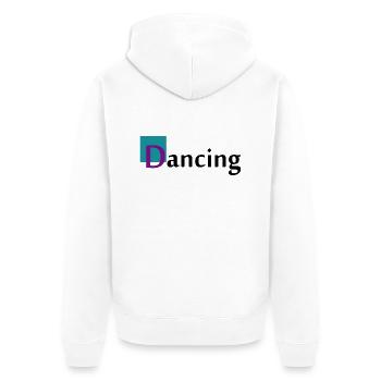 Dancing Dance Music - Unisex Premium Bio Zip Hoodie - Weiß - Hinten - Thijin (182cm)