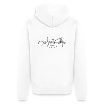 Angler Fishing Hook Fishing Fishing Fishing Sport - Unisex Premium Organic Zip Hoodie - white - Back - Thijin (182cm)